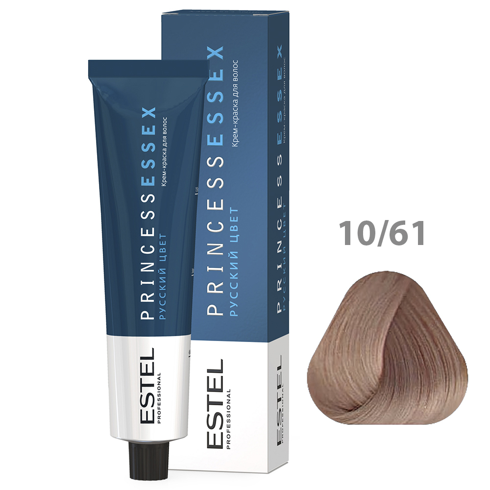 ESTEL PRINCESS ESSEX Крем-краска для волос, 10/61 светлый блондин фиолетово-пепельный, 60 мл