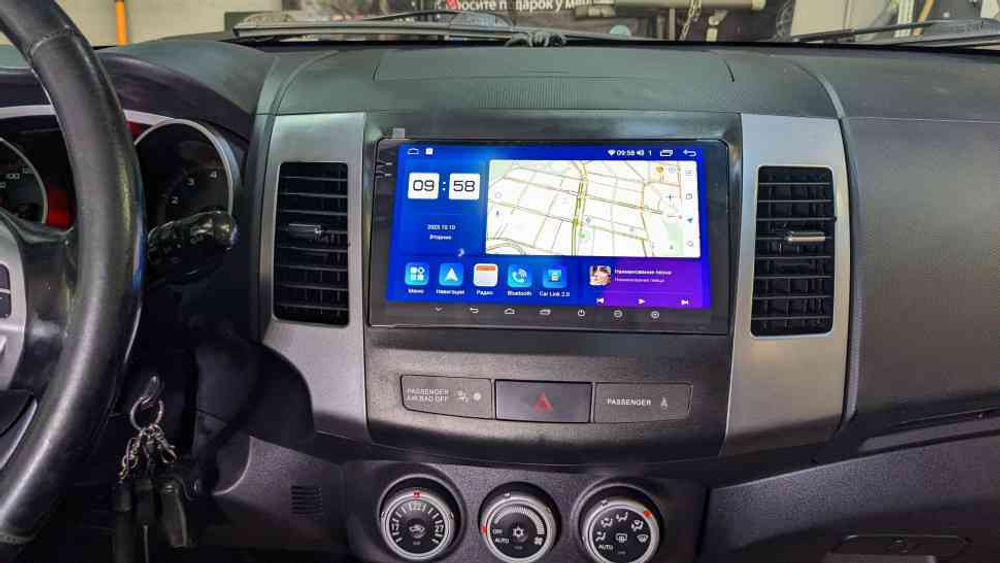 Магнитола для Mitsubishi Outlander XL, Peugeot 4007, Citroen C-Crosser - Parafar PF056LUX1RN2K на Android 13, QLED+2K, ТОП процессор, 4Гб+32Гб, CarPlay, 4G SIM-слот