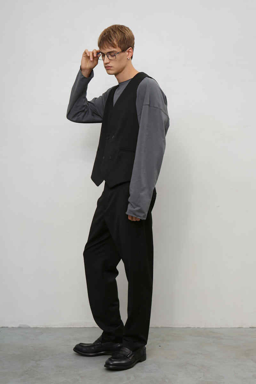 Брюки мужские широкие, шоколад