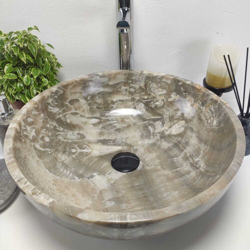 Раковина из оникса Bowl Grey Medium TinLip BO-60961 45*45*15