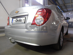 Фаркоп оцинкованный Galia C063C для Chevrolet Aveo седан 2012-(паспорт и сертификат в комплекте)(без электрики)