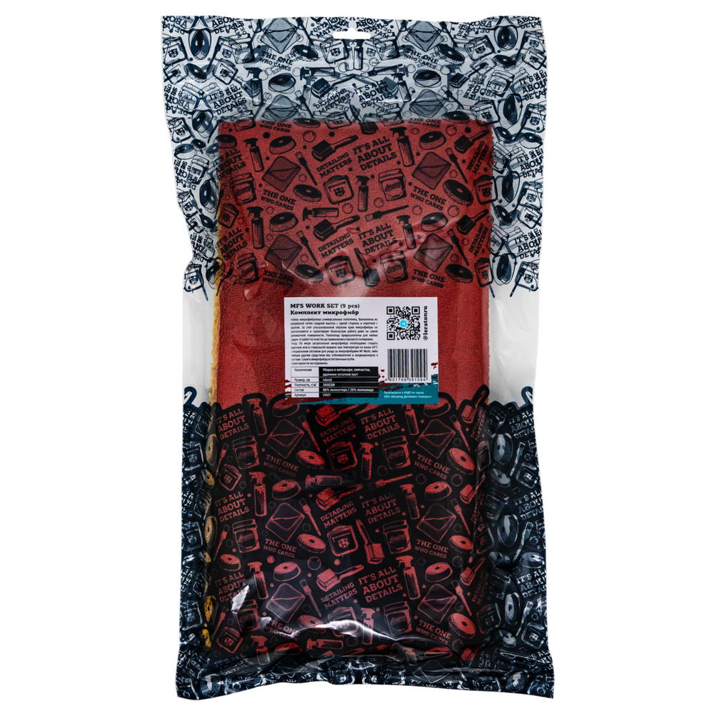 LERATON WORK SET MFS 40x40 Комплект микрофибр из 9 штук.