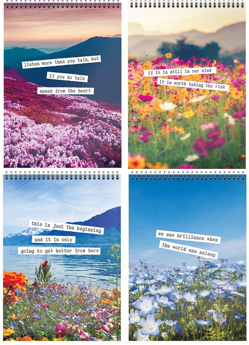 Блокнот А6 40л. клетка "Цветочное поле" греб. мел. Уф-лак (Schoolformat)