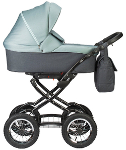 Детская коляска Indigo Charlotte Sity Classic 12 3 в 1 с автокреслом Avionaut Cosmo Cs02 т.серый+шалфей