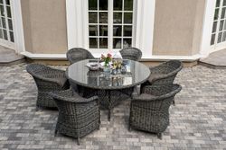 "Эспрессо–150 R" обеденная группа плетеная, цвет графит