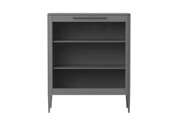 Витрина Type oak стеклянная высота 120 см (серый)