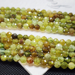 Гроссуляр (зелёный гранат), шар огранка, 5.5мм, цена за нить 19см