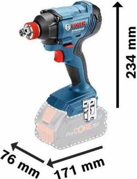 Гайковерт аккумуляторный BOSCH GDX 180 LI ударный 06019G5223 2х2,0Ач, кейс