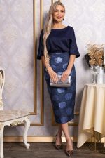 Юбка миди Ялта (синяя) Ю14841-10М LT Collection