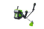 Триммер аккумуляторный Greenworks TB201H, 82V, 2,0 кВт, 46 см, c трехлопастным ножом и кусторезом, бесщеточный, с 1хАКБ 8 Ач и ЗУ (2112407UH)