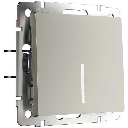 Выключатель одноклавишный с подсветкой (дымчатый) W1210104