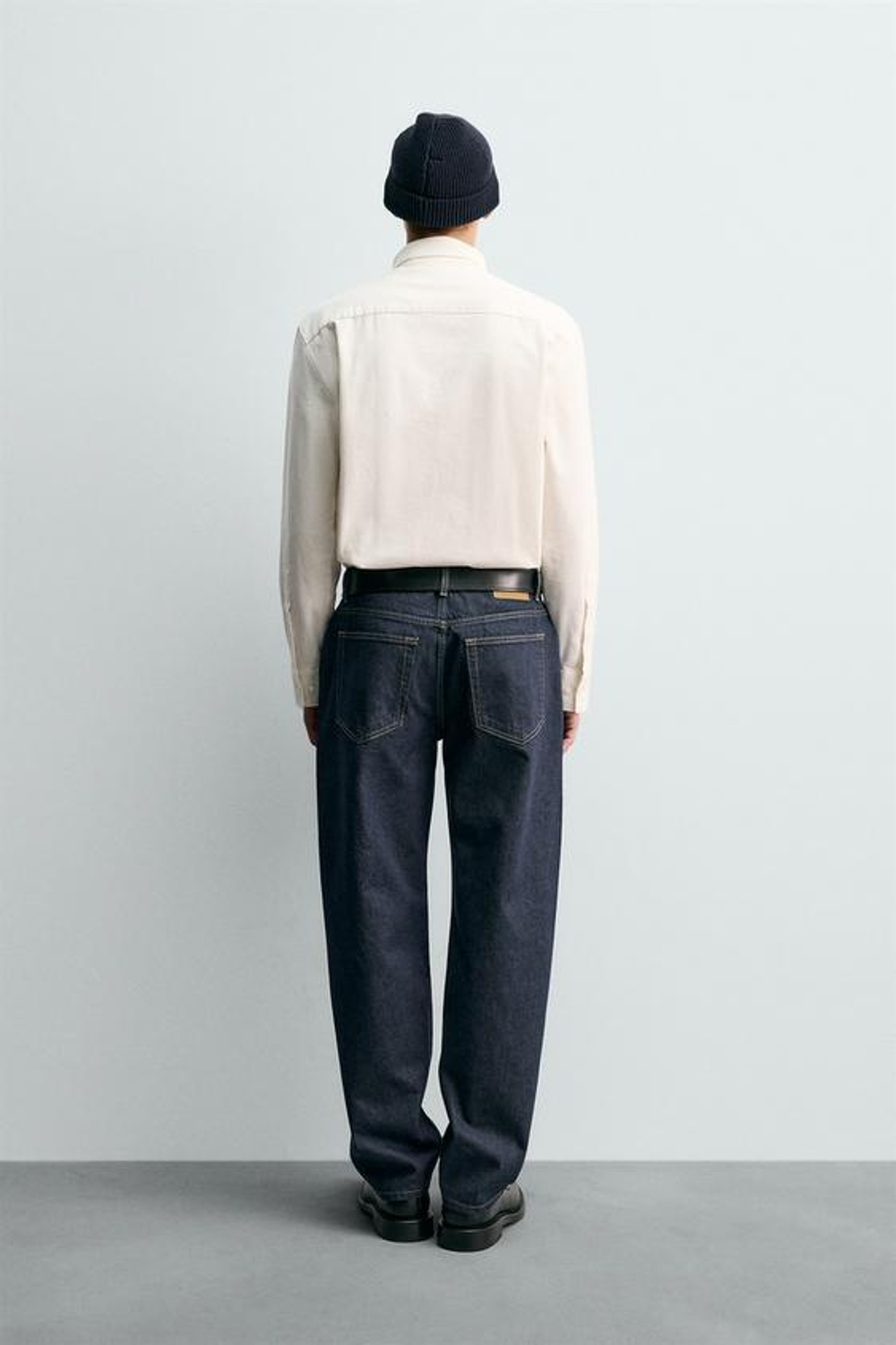 ZARA ДЖИНСЫ STRAIGHT ДЛИНОЙ ДО ЩИКОЛОТКИ SELVEDGE, СИНИЙ