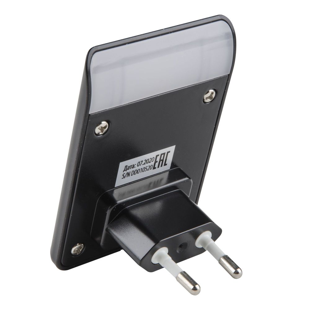 DTL-320 Прямоугольник-Black-Sensor Светильник-ночник. С фотосенсором день-ночь. Черный. ТМ Uniel