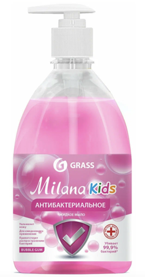 GraSS "Milana" Жидкое мыло антибактериальное Fruit bubbles Kids 500 мл