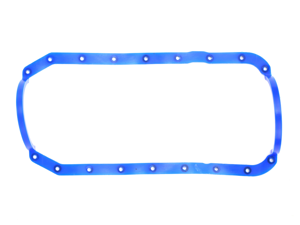 Прокладка поддона маслянного картера УМЗ 417,421,4216 а/м ГАЗель, УАЗ (цельная) синий силикон с шайбами СТАНДАРТ (Балаково)