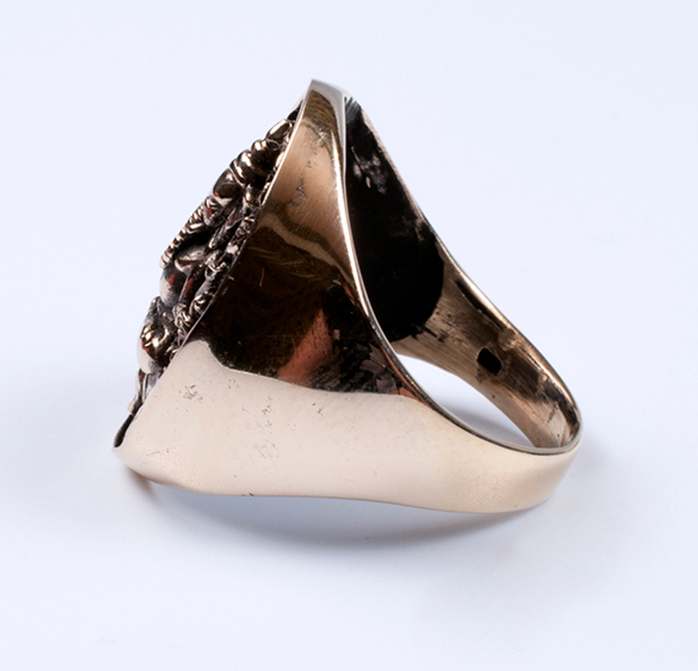 Широкий перстень бронзовый "Ганеша" RH00394