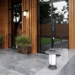 4047/1B NATURE ODL18 697 белый/коричневый Уличный светильник на столб IP54 E27 18W 220V MITO