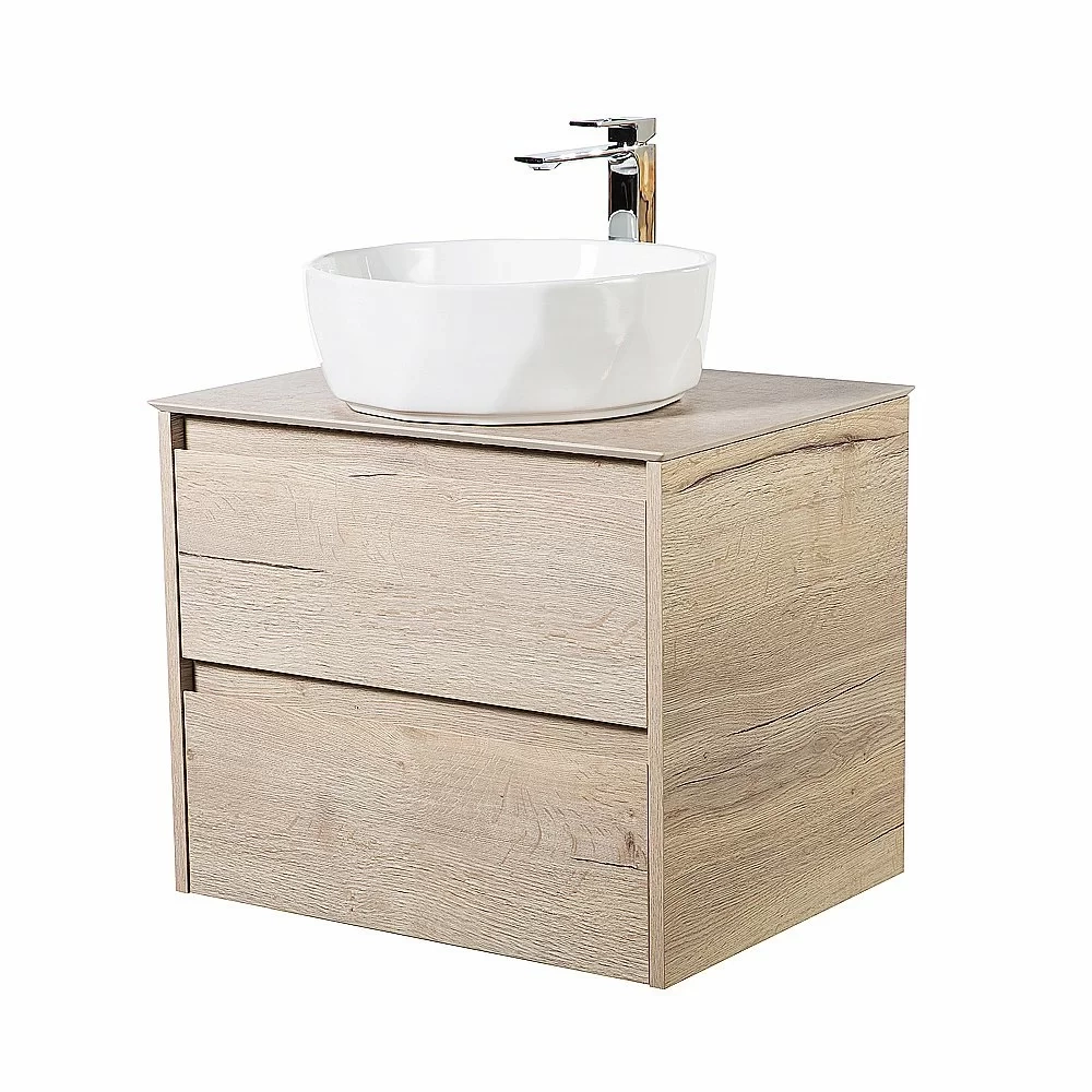 Тумба с раковиной и столешницей BelBagno KRAFT 60 Rovere Galifax Bianco