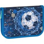 Пенал TIGER FAMILY с наполнением, 1 отделение, 16 предметов, "Cyber Football", 20х14х4 см, 270225