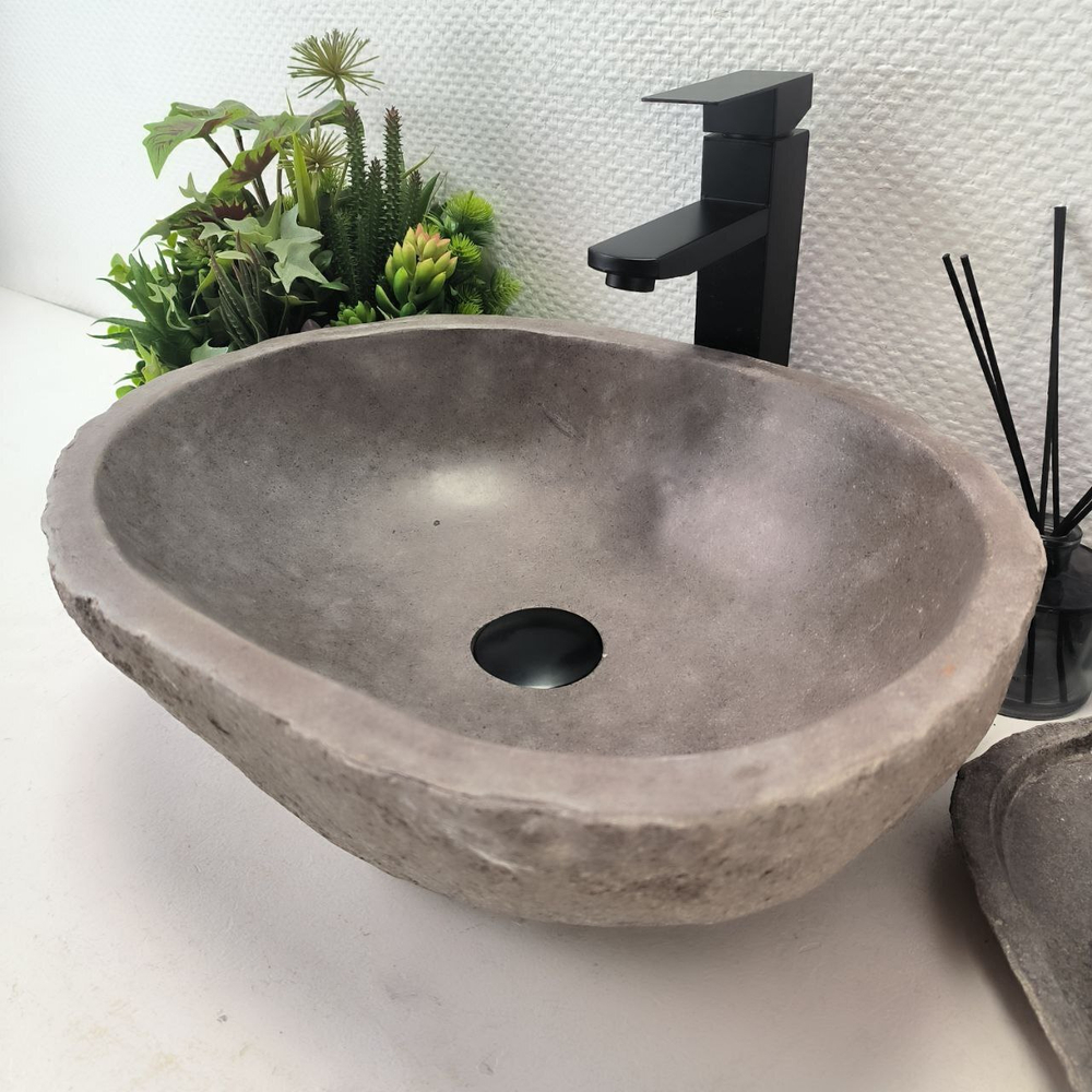 Раковина из речного камня RS-63649 (45*36*16) 0122