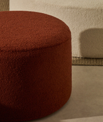 Kaeli Пуф для ног со съемным чехлом из терракотового букле Ø 60