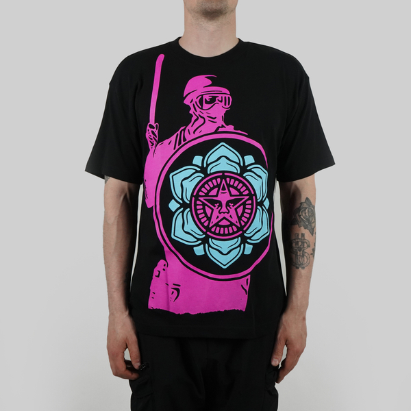 Футболка мужская Obey Riot Cop Peace Shield артикул:167292638 - купить в магазине Дайс