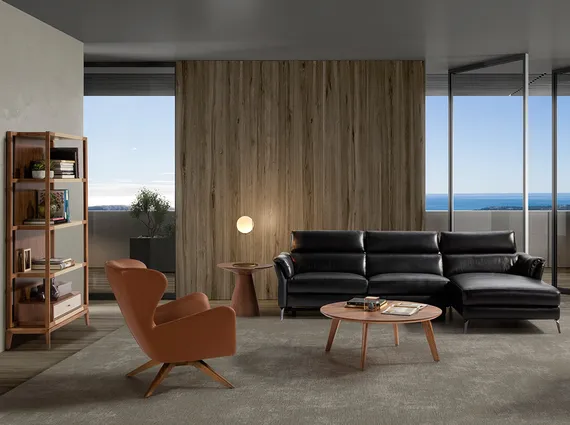 Журнальный столик Angel Cerda ET652, Ø60х55 см, орех