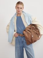 БАЗОВЫЙ РЕМЕНЬ С ТРЕУГОЛЬНОЙ ПРЯЖКОЙ ЗАМША КАПУЧИНО