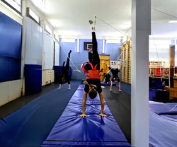 Пояс сальтовый (Лонжа) с шарнирами и бандажом - размер XS (48-60см)