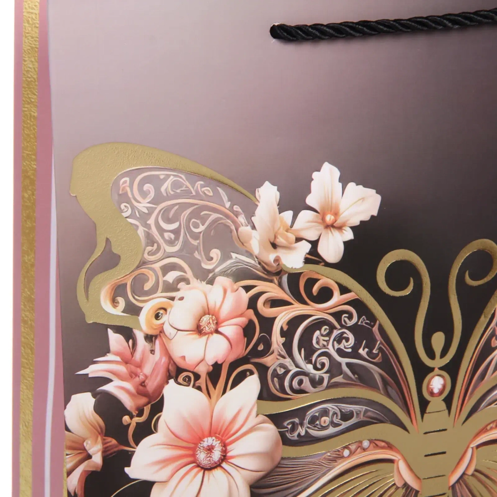 Пакет подарочный «Бабочка» 26*32*10 см, микс