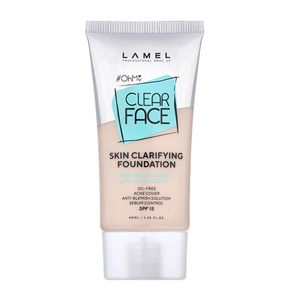 Тональный крем для лица LAMEL PROFESSIONAL OHMY CLEAR FACE тон 401, матирование и стойкость