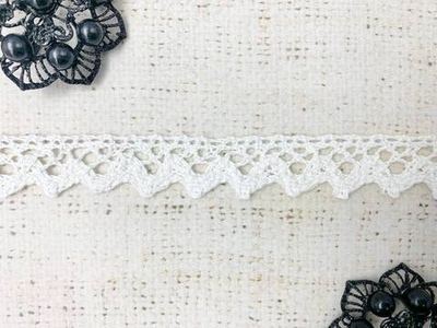 Кружево хлопковое/Тесьма вязаная, ш. 2 см, молочный