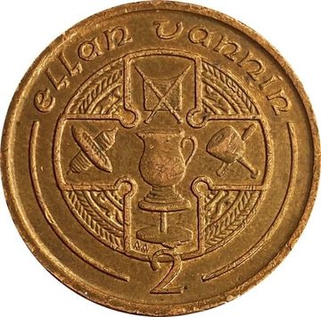 2 пенса 1988-1995 Остров Мэн