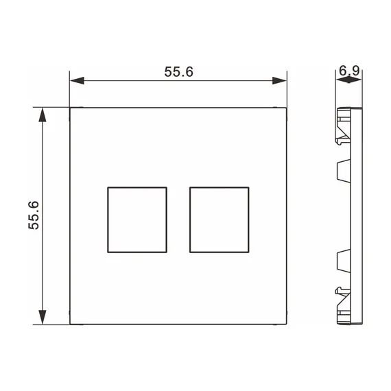 Donel A07 мокко накладка 2-я для розеток RJ45,TV,SAT , серия DB