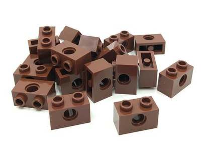 Lego 50шт Кирпич 1x2 R4.9 (коричневый) 4211252