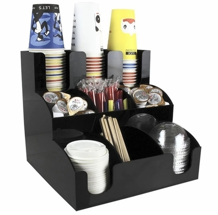 Стойка с 3 секциями под стаканы и 6 секциями под аксессуары (AA23-B)