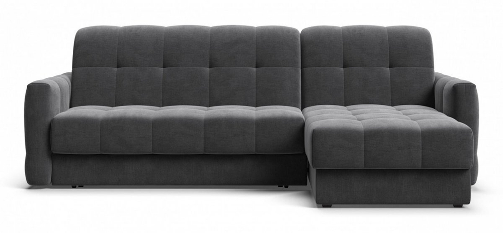 Угловой диван Босс Слип 160 Велюр Монолит серый