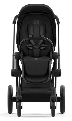 Коляска 3 в 1 Cybex Priam IV Matt Black complete и автокресло Aton B2 i-Size Bay Blue Sepia Black