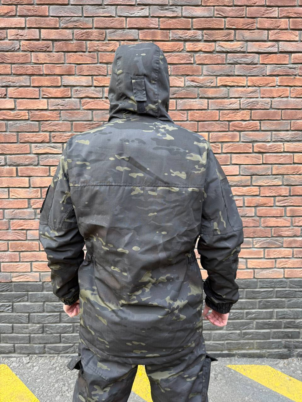 Костюм горка 6 флис / осень-зима / черный мультикам