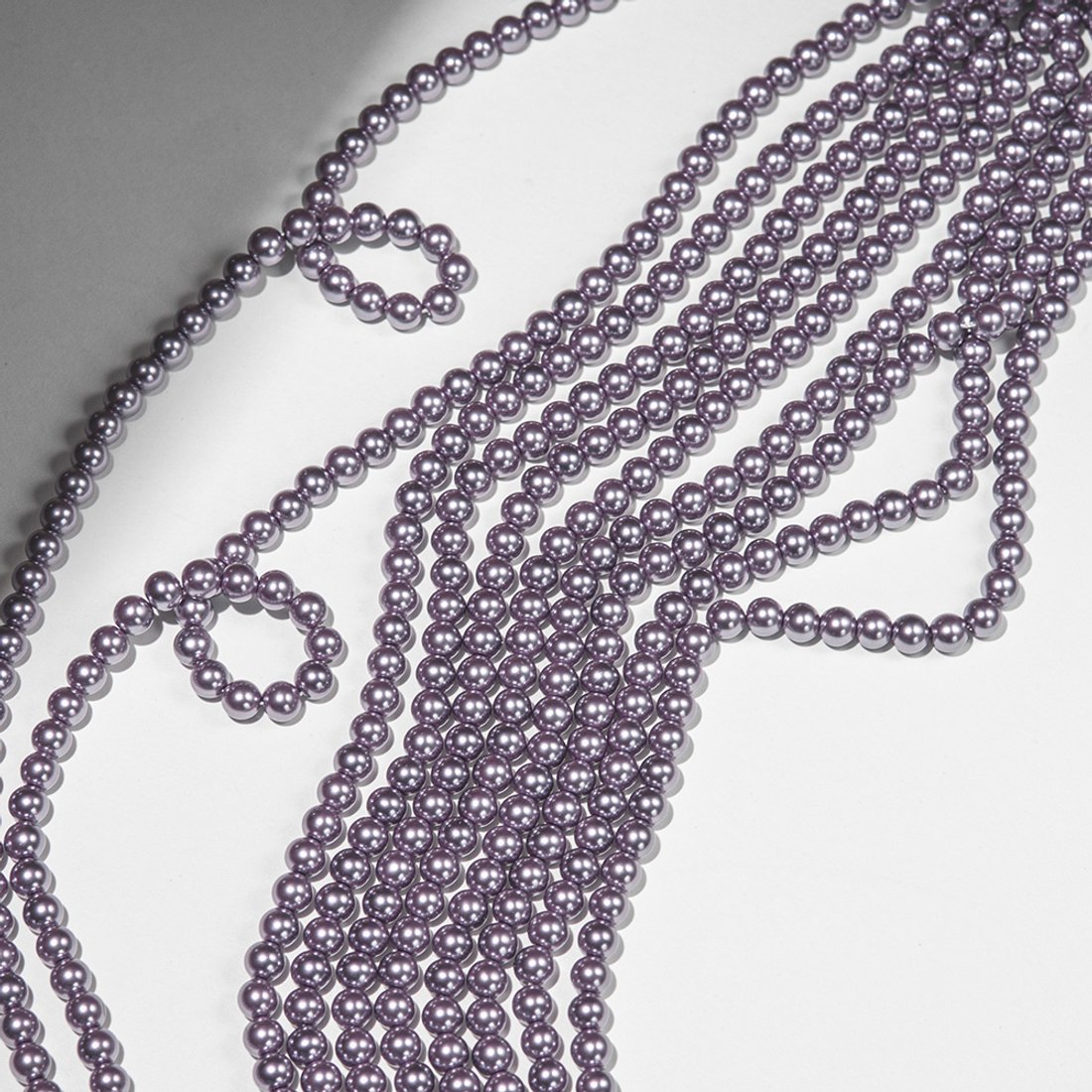 Хрустальный жемчуг, оттенок "PurpleAsh", шар 6мм, улучшенное покрытие