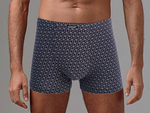 Мужские трусы-боксеры с геометрическим принтом (Размер: XL) (Цвет: темно-синий)