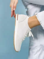 Кроссовки нат. замша/текстиль (36-41)р. / шт. HL-135-WHITE