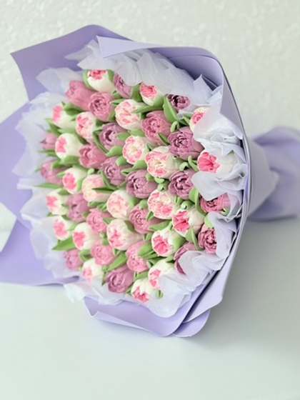 Букет "Махровые тюльпаны" XL