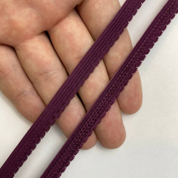 Отделочная резинка ажурная слива 8 мм, цв. 2605