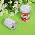 Резинки для волос детские в тубе 9шт «ЗАБАВА», цвет белый, d-4см (наклейка Кокетка)