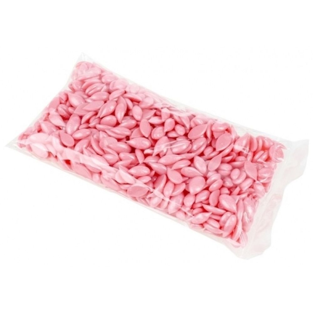 Горячий пленочный воск в гранулах «Hot Film Wax Pink Pearl» (розовый жемчуг), Italwax, 250 гр.