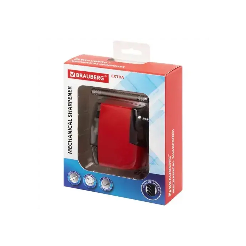 Точилка механическая BRAUBERG "EXTRA", держатель-захват для карандаша, крепление к столу, 229607