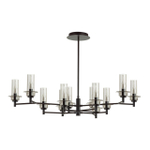 6555/12C CLASSI LN25 30 черный/дымчатый/металл/стекло Люстра потолочная E14 12*40W 220V MADONNA