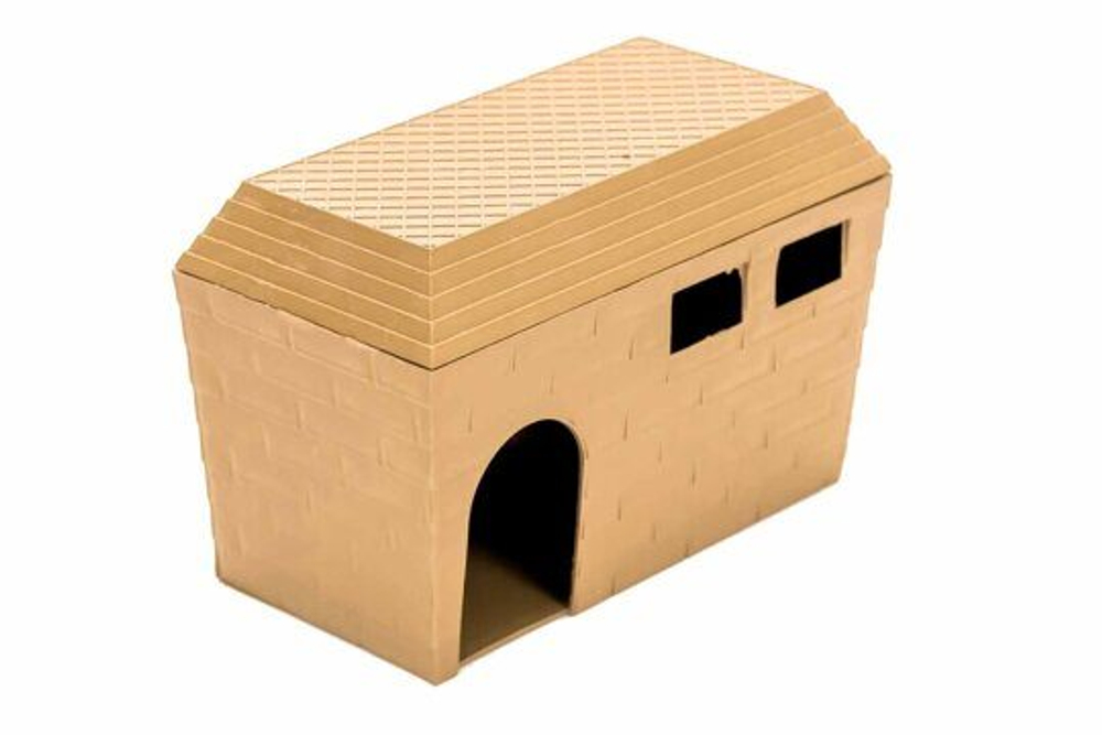 HOMEPET Домик для грызунов пластиковый, 15*8,5*10 см