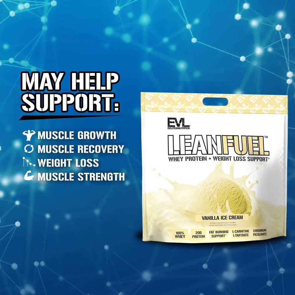 EVLution Nutrition, LeanFuel ™, ванильное мороженое, 1,81 кг (4 фунта)